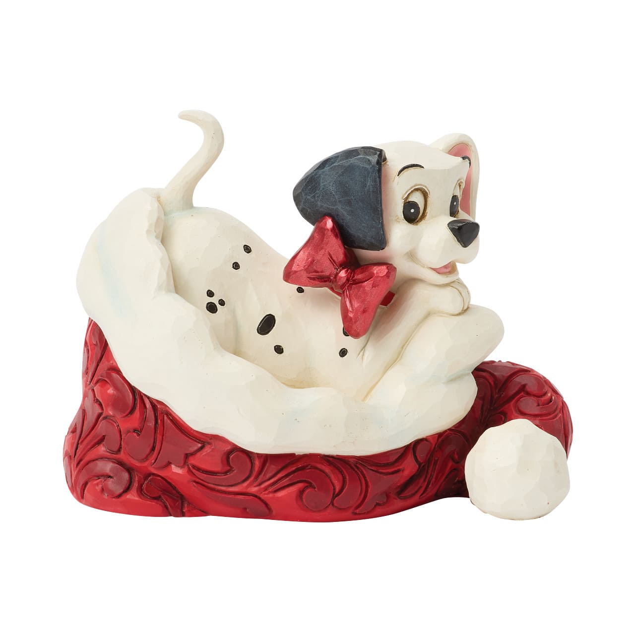 101 Dalmatiner Lucky Santa Hat / Lucky in Weihnachtsmütze 6018719 Disney Traditions Jim Shore Weihnachtsfigur
