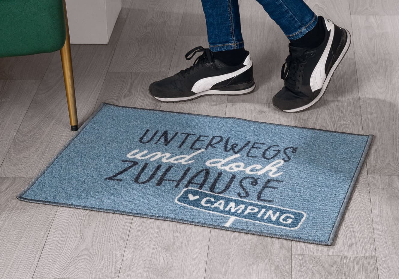 Fußmatte Camperglück "Unterwegs und doch zu Hause - Gilde 62804 - Gilde Fußmatte Camping