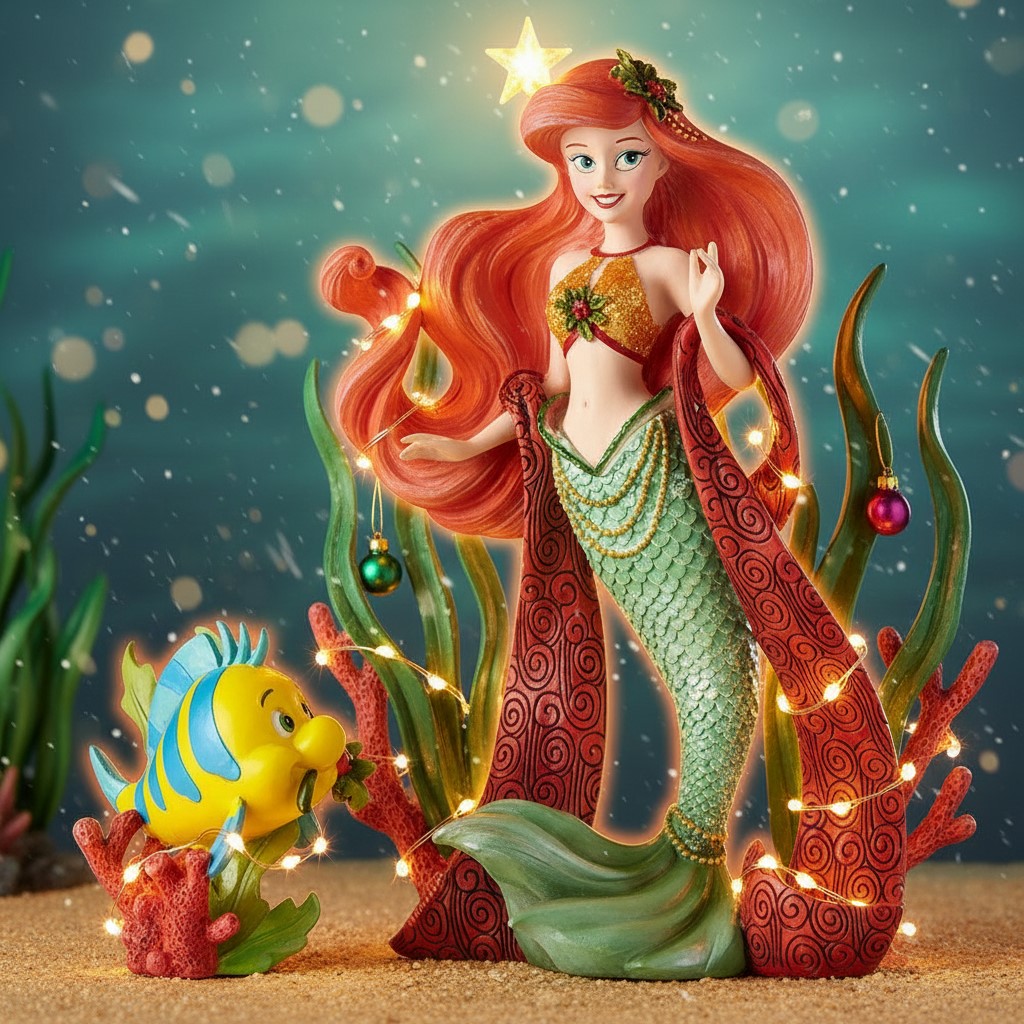 Arielle - Christmas Ariel Figurine - Arielle Weihnachtsfigur - Couture de Force Holiday Disney Showcase 6000818