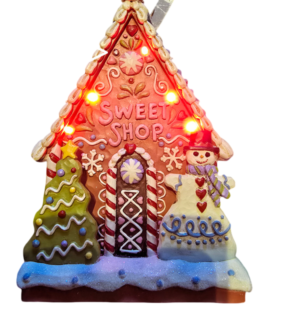 Life is What You Bake It B-Ware!!! - LED Lebkuchenhaus Gingerbread Sweet Shop - Heartwood Creek by Jim Shore 6017273