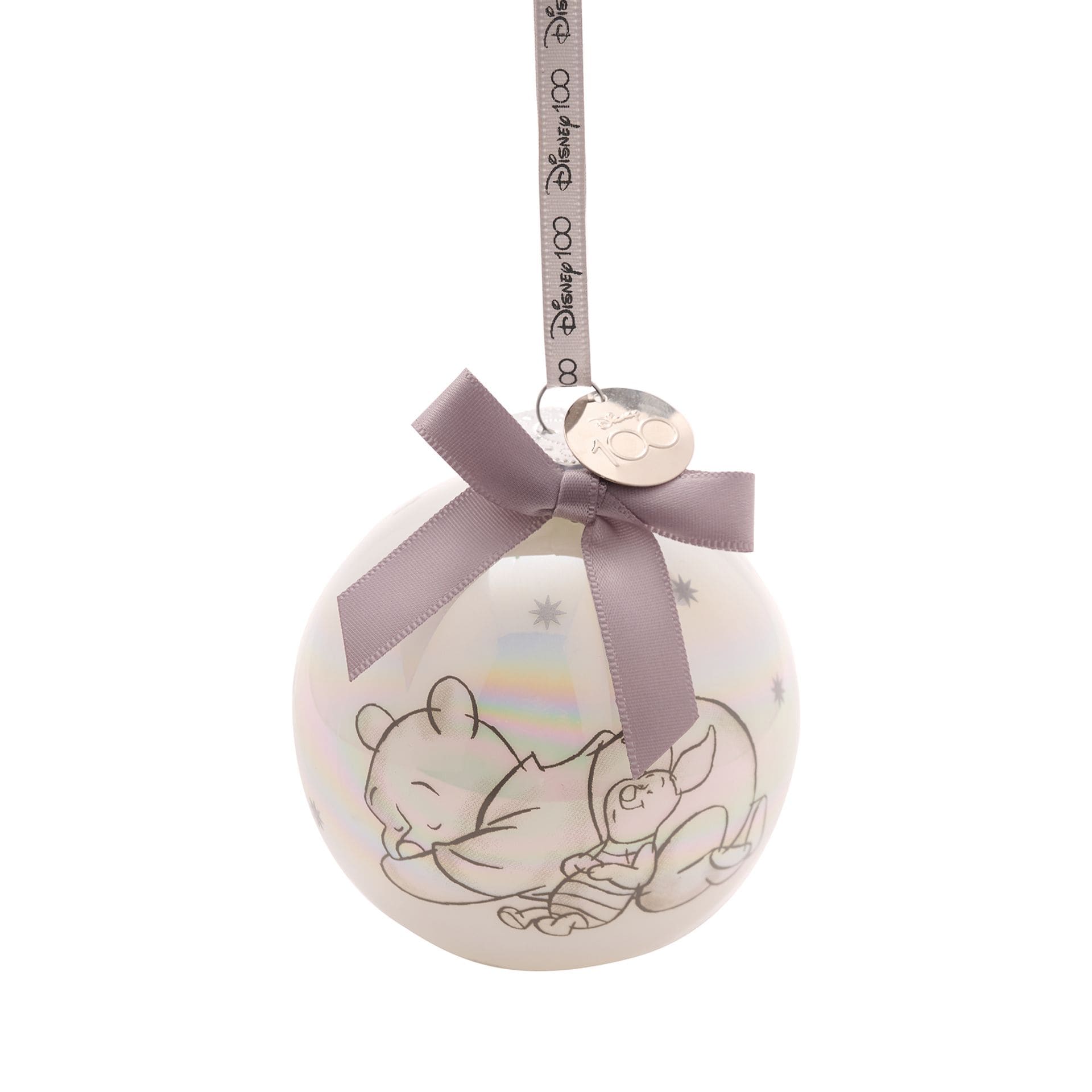 Disney 100 Regenbogenkugeln Love / Liebe Weihnachtskugeln - Set mit 4 Stück / Disney by Widdop DI2033