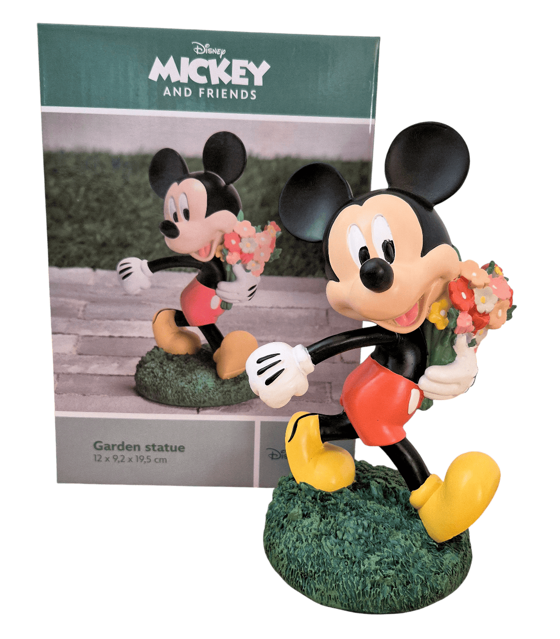 Gartenfigur Micky Maus mit Blumenstrauß - Mickey Mouse - DN26050 - Christmas Inspirations Disney Figur Deko