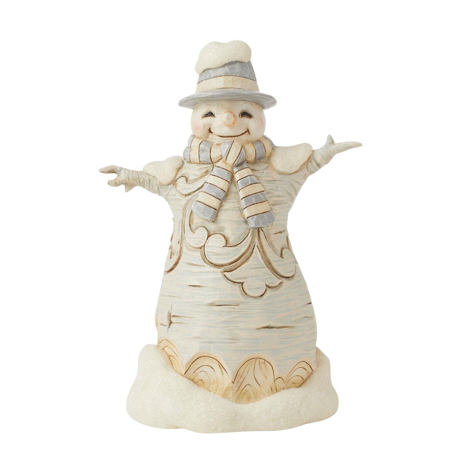 Jim Shore, Heartwood Creek, Jim Shore Santa, 6015155, White Woodland Snowman, Forest Flurries Santa, Jim Shore Schneemann