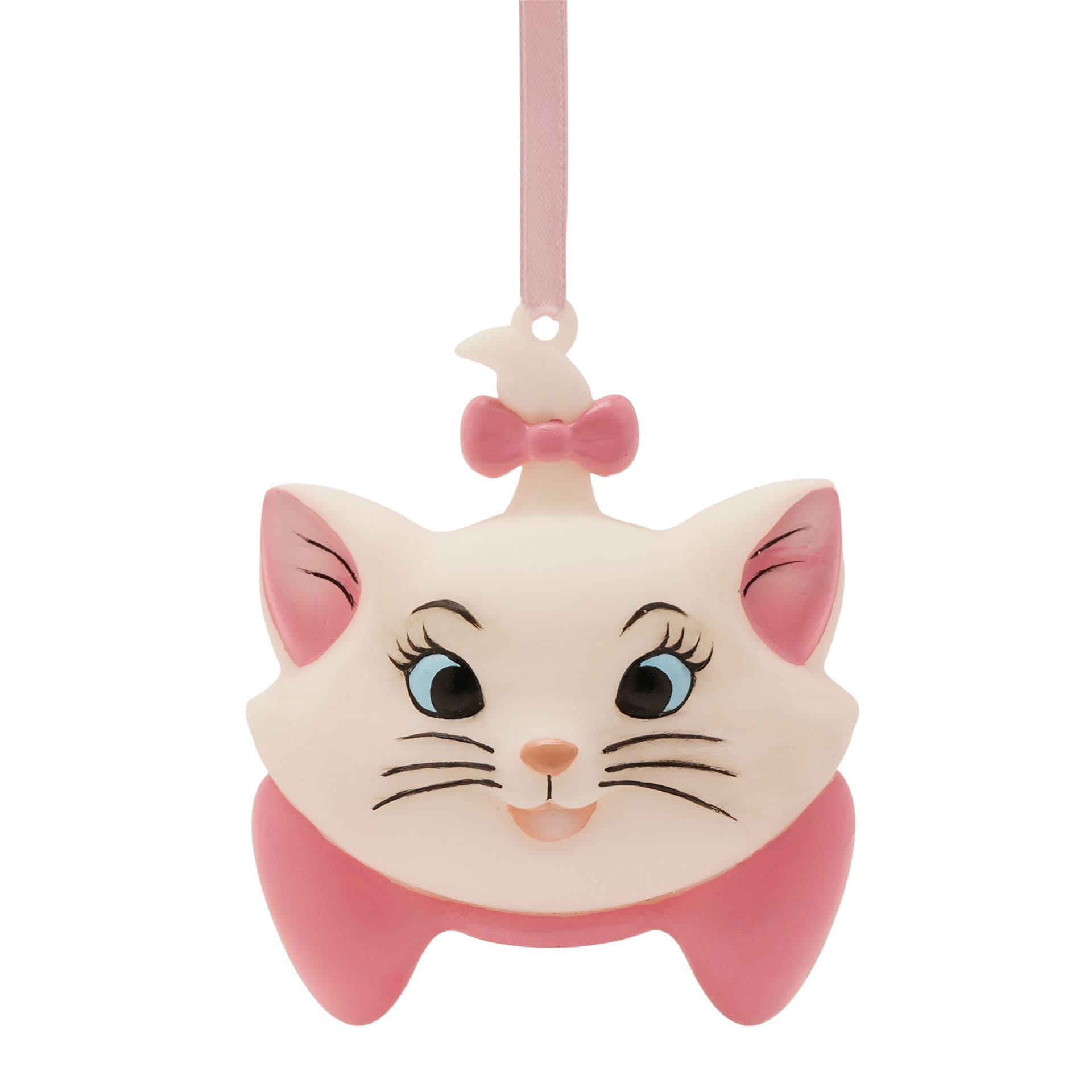 3D Marie Kopf mit rosa Schleife – Disney Weihnachtskugel & Anhänger XM23351 | Weihnachtsdeko