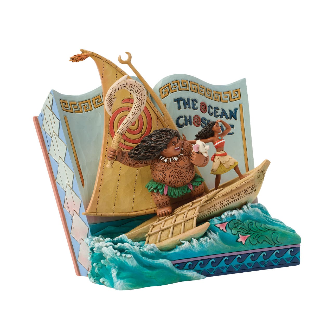 The Ocean Chose Me Moana & Maui Storybook Märchenbuch  6018928 - Disney Traditions Jim Shore