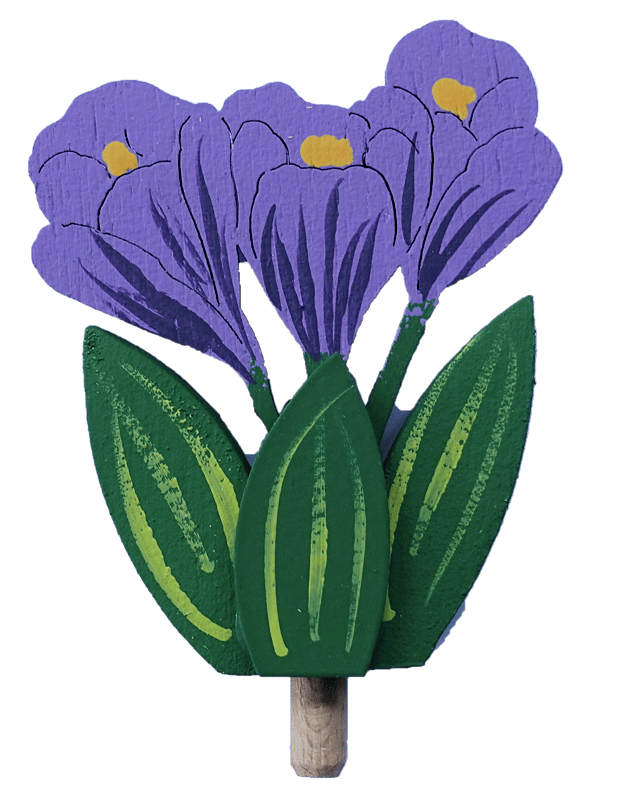 Blume - Krokusse lila - Steckfigur für den großen Kerzenring von Sebastian Design