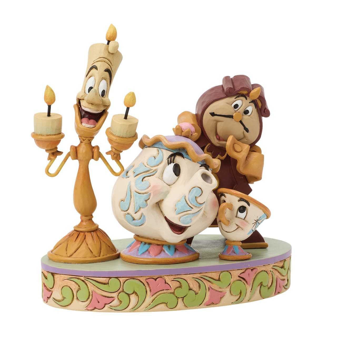 The Heart of the Castle – Lumière, Mrs. Potts, Cogsworth & Chip - 6018724 - Disney Traditions Jim Shore Disneyfigur