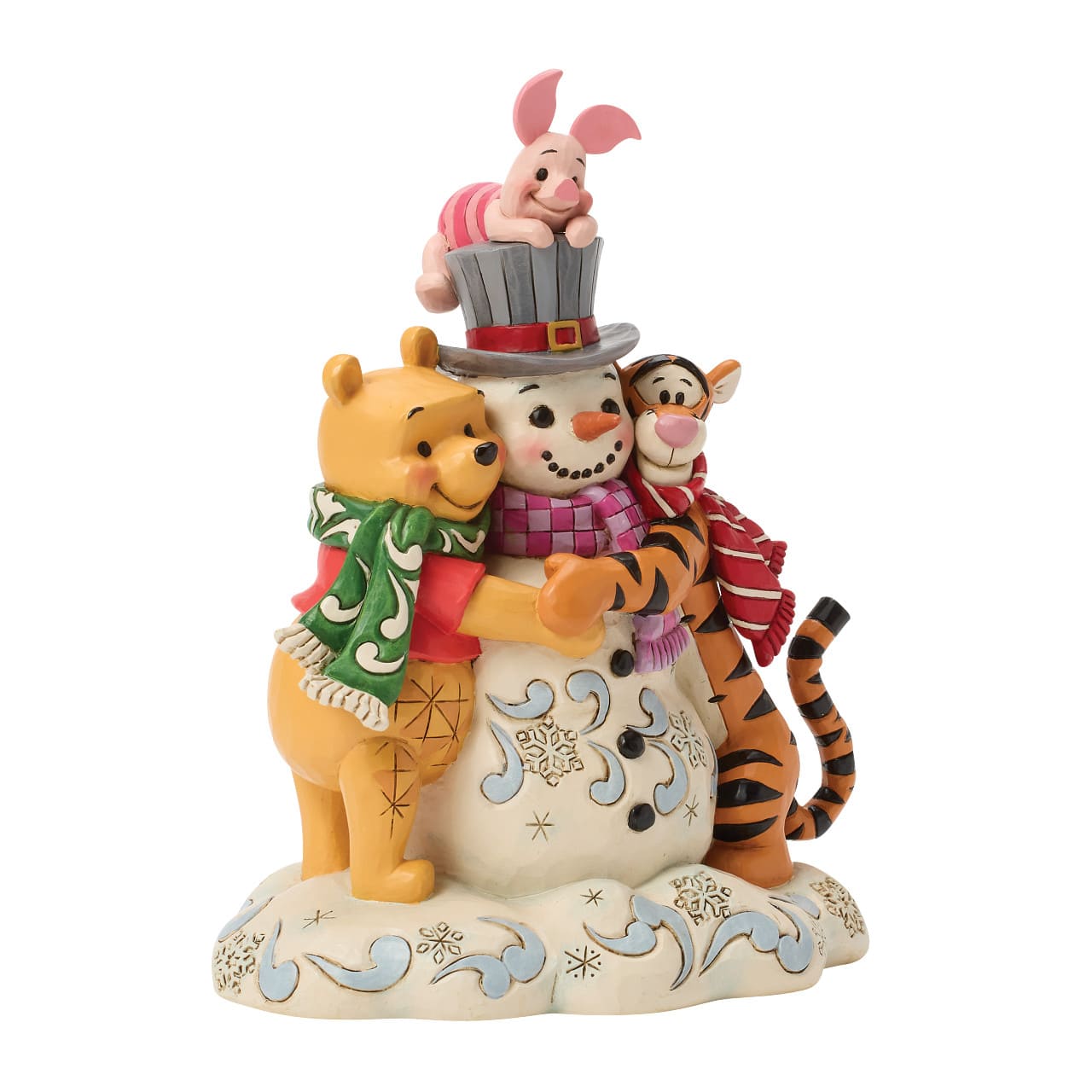 A Chilly Creation Winnie Pooh, Tigger & Piglet bauen Schneemann 6018716 Disney Traditions Jim Shore Weihnachtsfigur