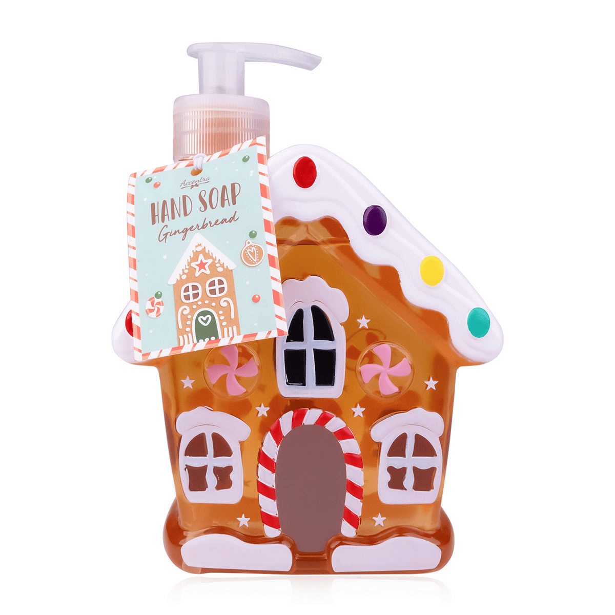 Weihnachtsseife - Lebkuchenhaus / Knusperhaus - 8161704 Seifenspender Pumpspender mit Flüssigseife