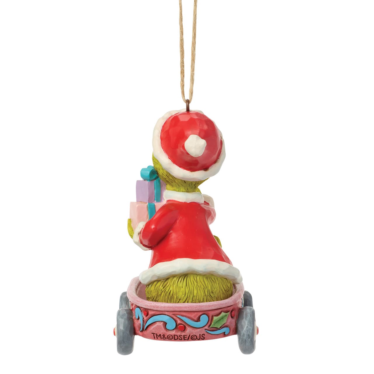 Grinch in Wagon Ornament / Grinch im Wihanchtswagen Anhänger - The Grinch by Jim Shore 6018965 Grinchfigur