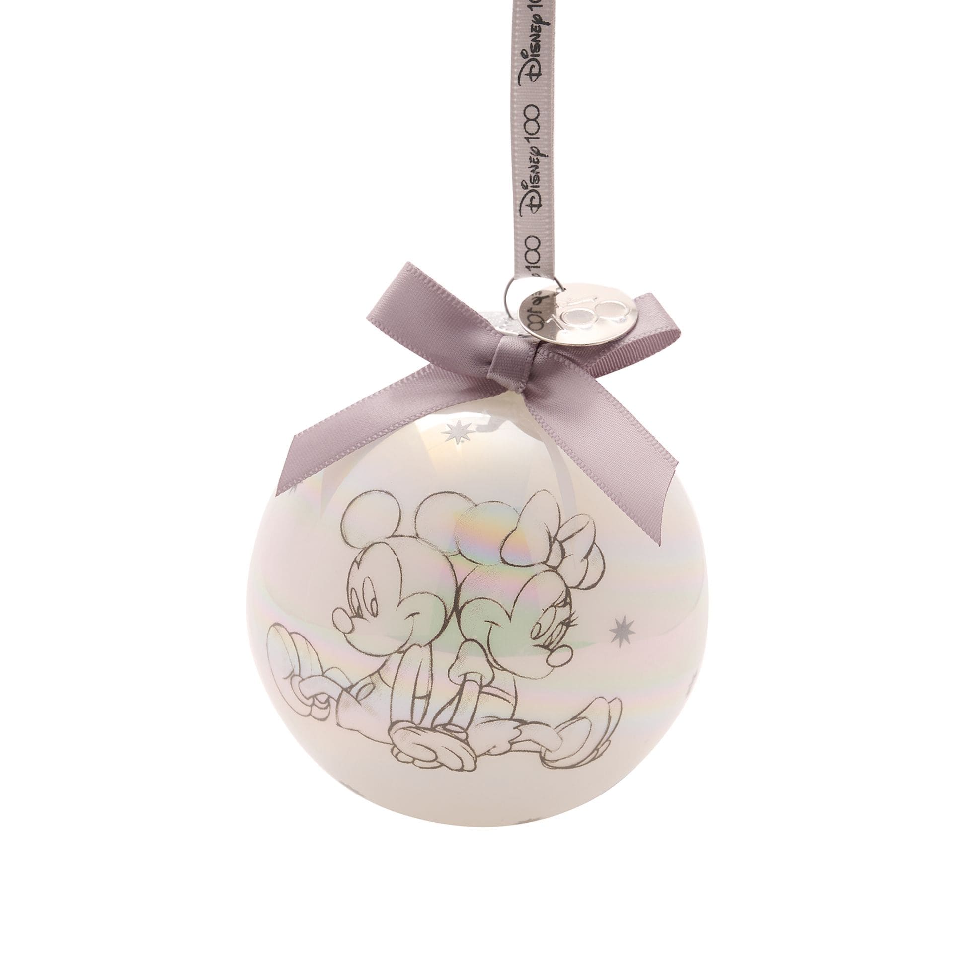 Disney 100 Regenbogenkugeln Love / Liebe Weihnachtskugeln - Set mit 4 Stück / Disney by Widdop DI2033
