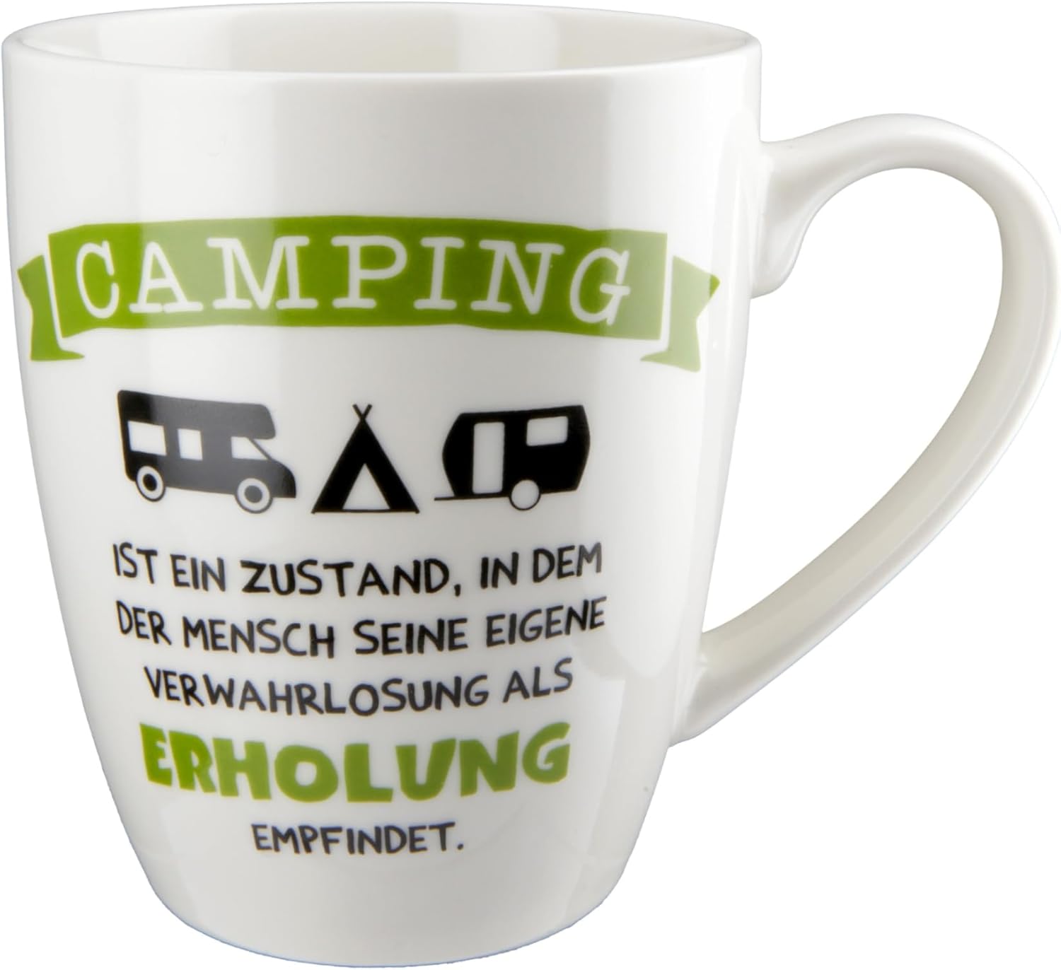 Becher Camping - Gilde Tasse mit Wohnwagenmotiv 50766  / Kaffeebecher Happy Camper