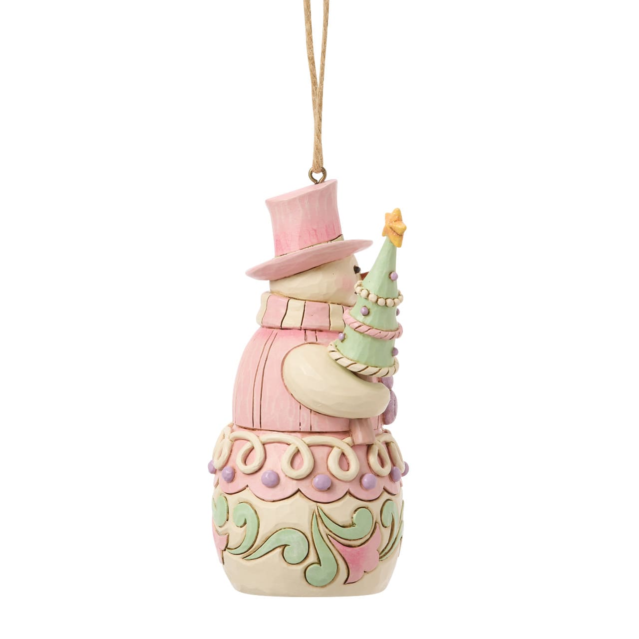 Pastel Winter Wonder's Candy Snowman Ornament / Schneemann - Heartwood Creek by Jim Shore 6018897