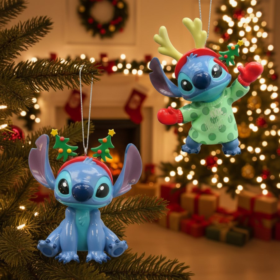 Weihnachtsornament Stitch mit Christmas Jumper - DN25107 - Christmas Inspirations Disney Weihnachtsanhänger