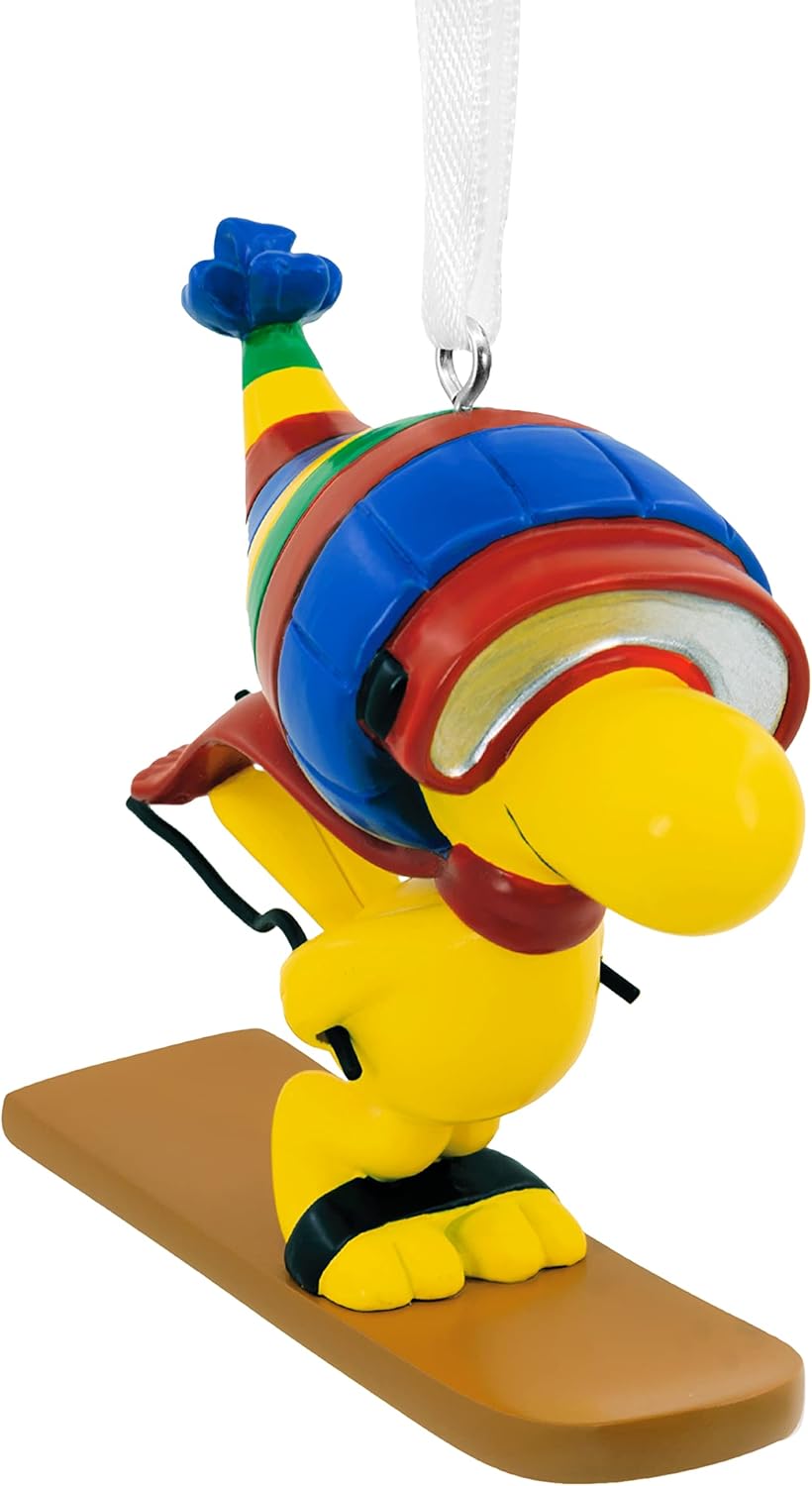 X-Mas Peanuts - Woodstock auf Snowboard / Ski - 30196738 Hallmark Ornament - Weihnachtsanhänger