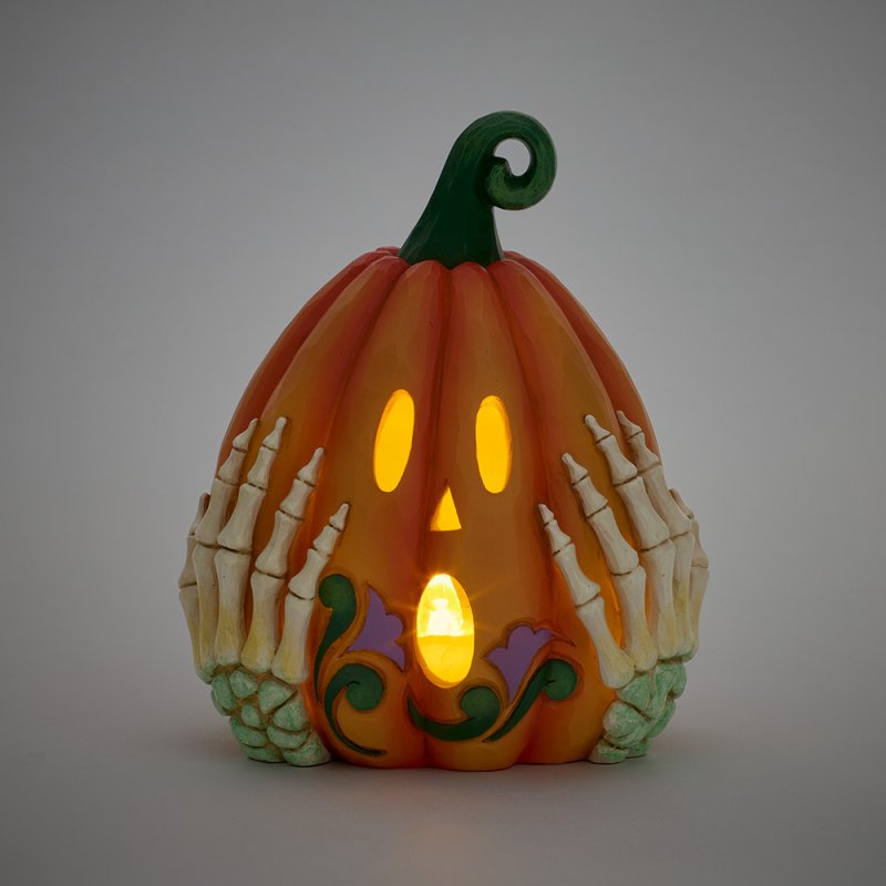 Oh My Boo Kürbis LED beleuchtet 6018085 - Jim Shore Heartwood Creek Jack-o-Lantern Halloween