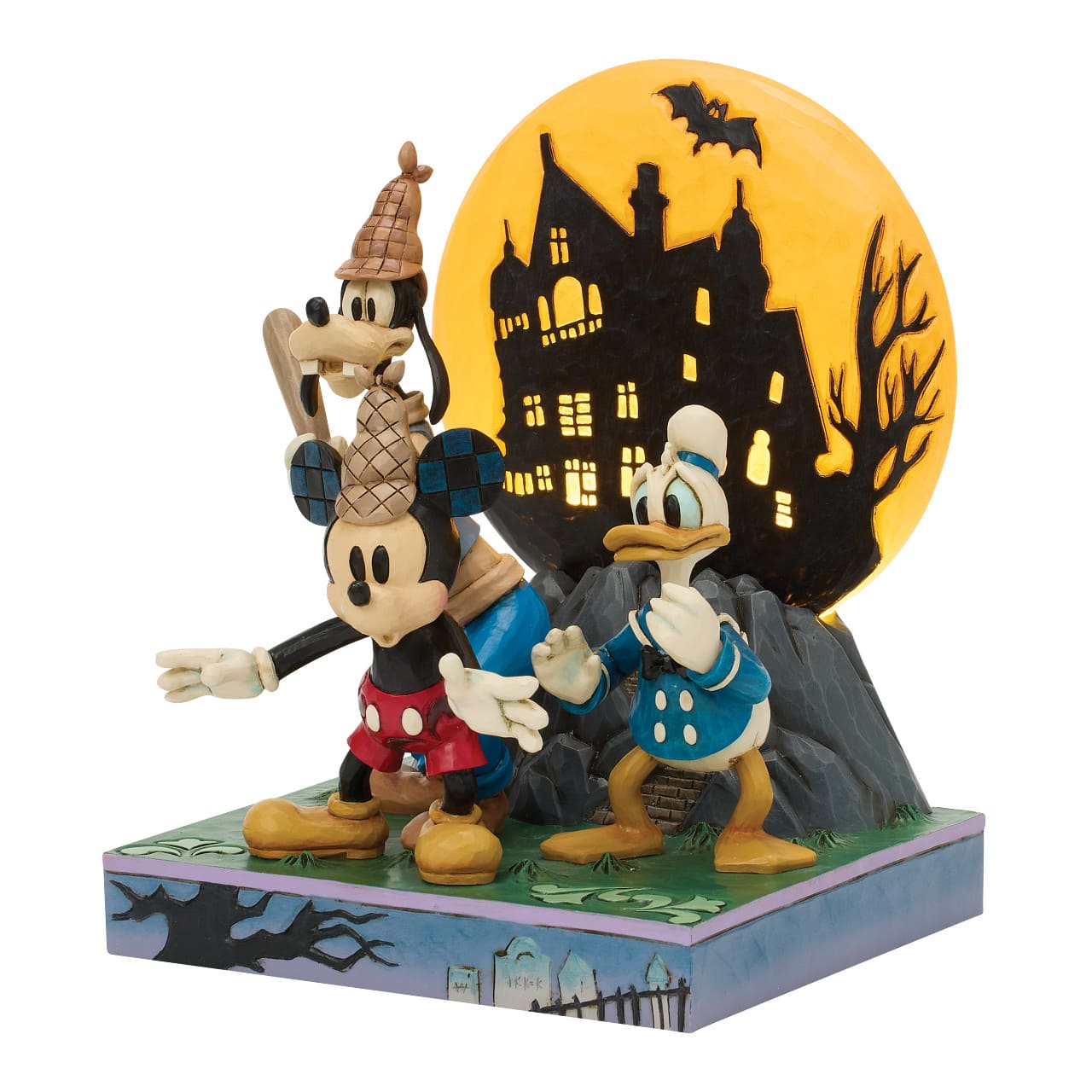 Look Out! Ghosts! – Mickey, Goofy & Donald Lonesome Ghosts - 6017941 - Disney Traditions Jim Shore Disneyfigur