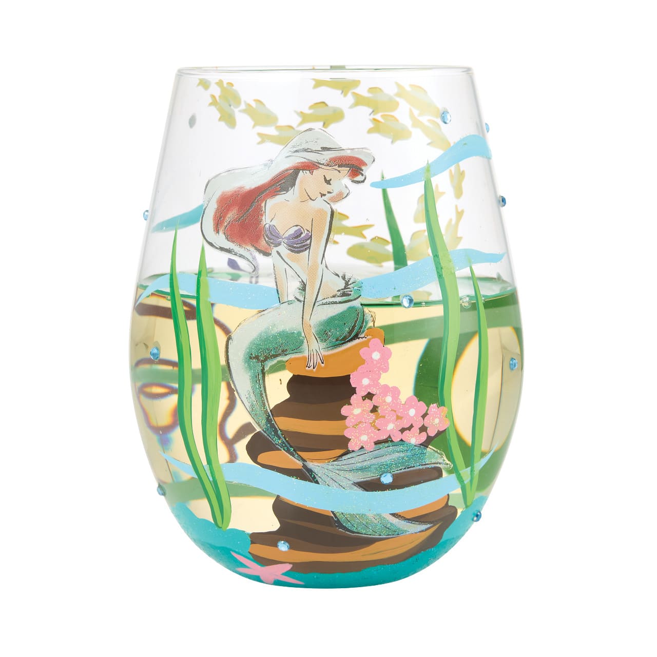Disney Trinkglas Arielle - An Ocean of Dreams - Lolita Glas 6017420 - Arielle auf Felsen