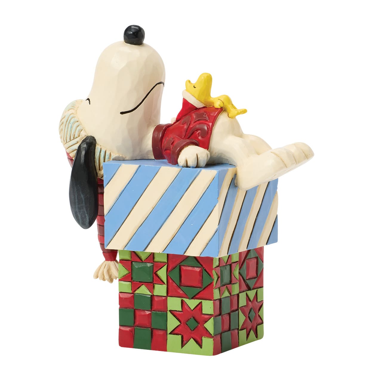 Dreaming of Christmas Snoopy & Woodstock auf Geschenken 6018683 - Jim Shore Peanuts Figur