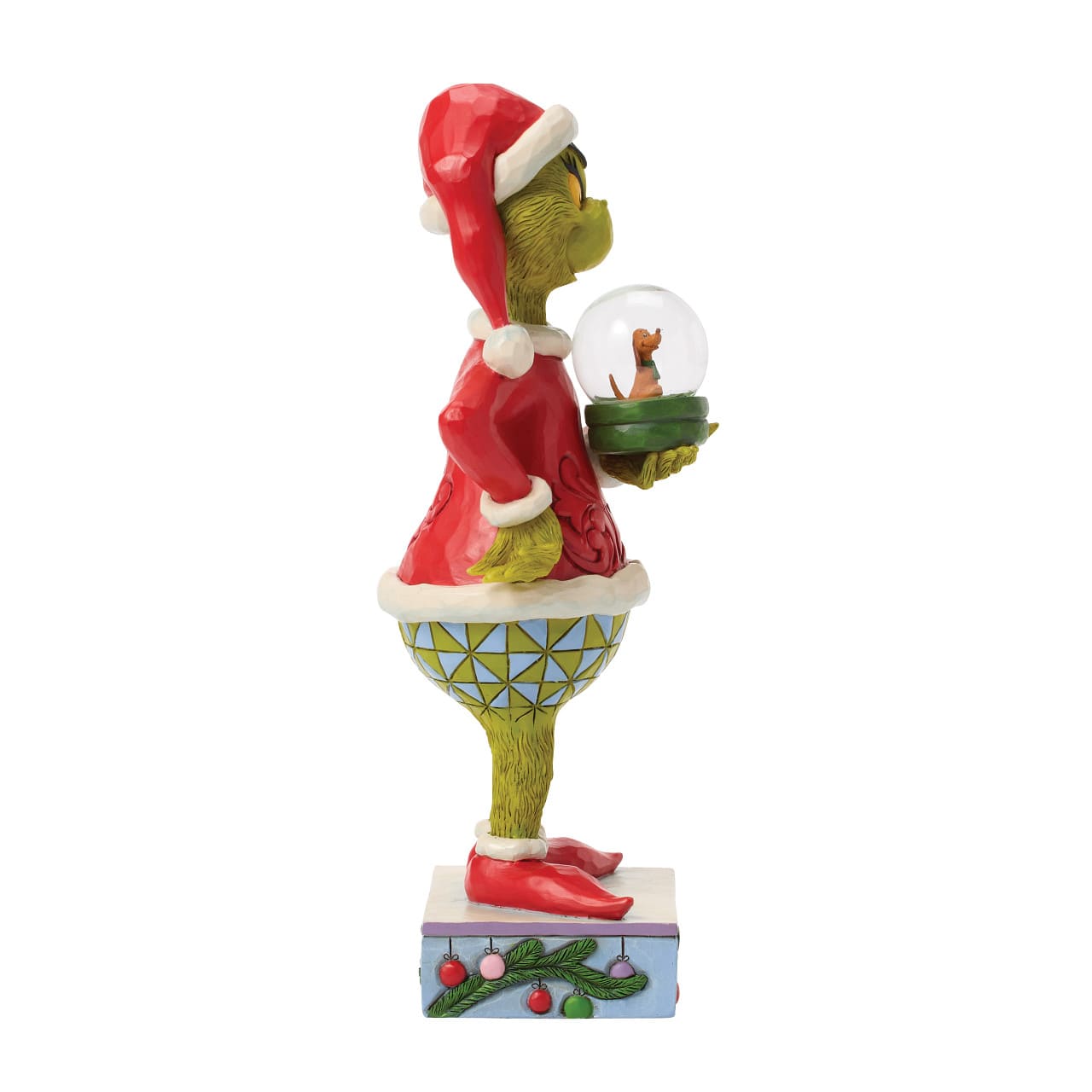 Grinch Holding Dome with Max / Grinch mit Schneekugel - Grinch by Jim Shore 6018958 Grinchfigur