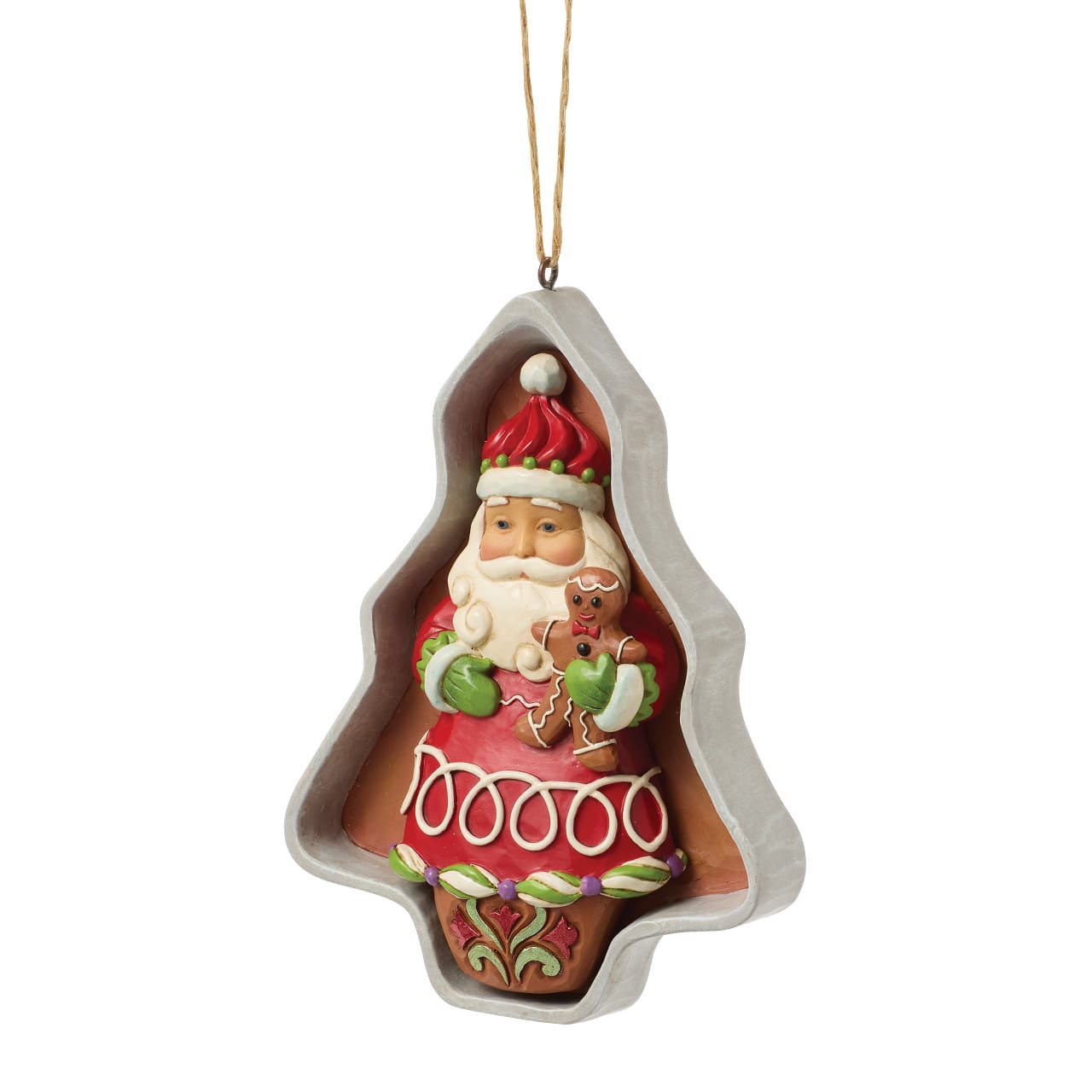 Cookie Cutter Santa Ornament 6018886 - Jim Shore Heartwood Creek Weihnachtsanhänger Weihnachtsmann