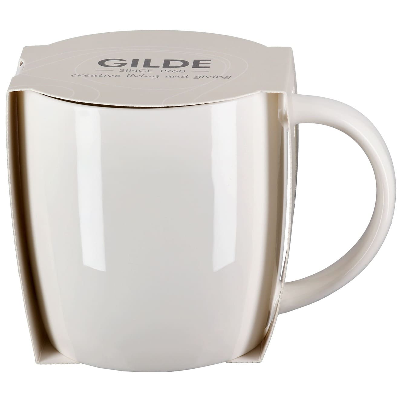 Becher Camperglück Hier bitte einfach nur dasitzen- Gilde Tasse mit Campingmotiv 62728  / Kaffeebecher - Tasse Camping