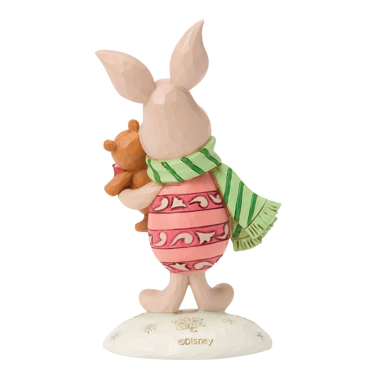 Piglet mit Teddybär - Ferkel Minifigur aus Winnie Puuh - 6018717 - Disney Traditions Jim Shore Disneyfigur