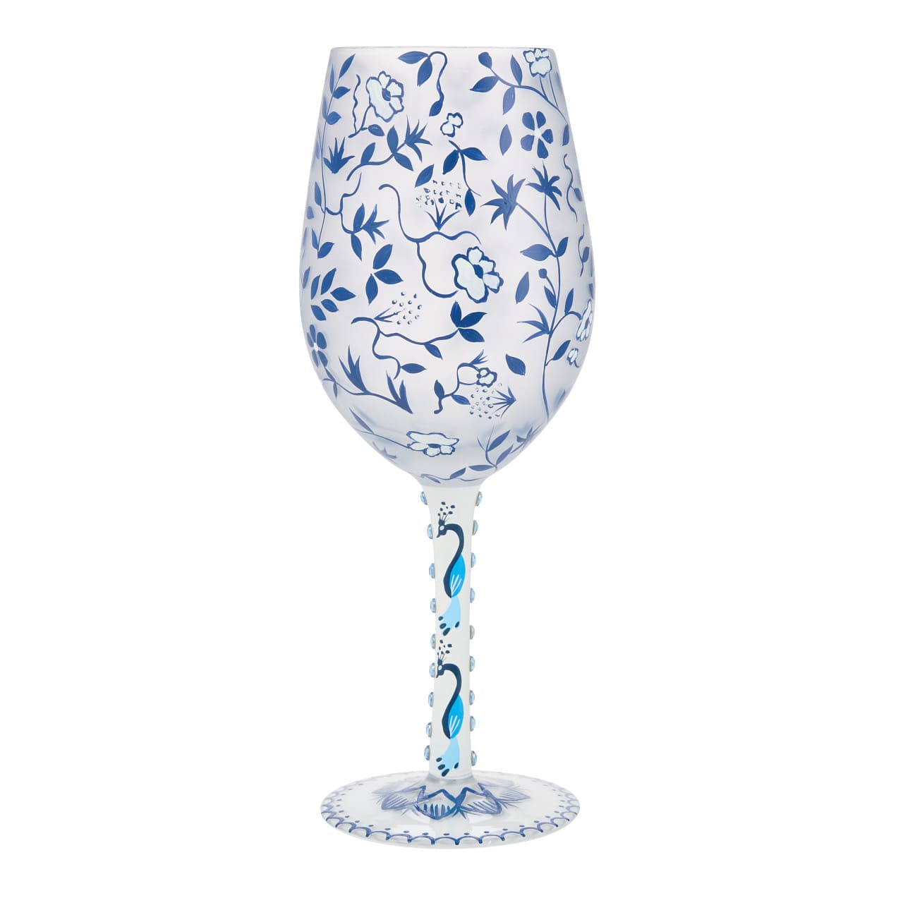Gartenzauber - Blue Menagerie Frosted - Lolita Weinglas 6018781 - Elegantes Designer-Glas