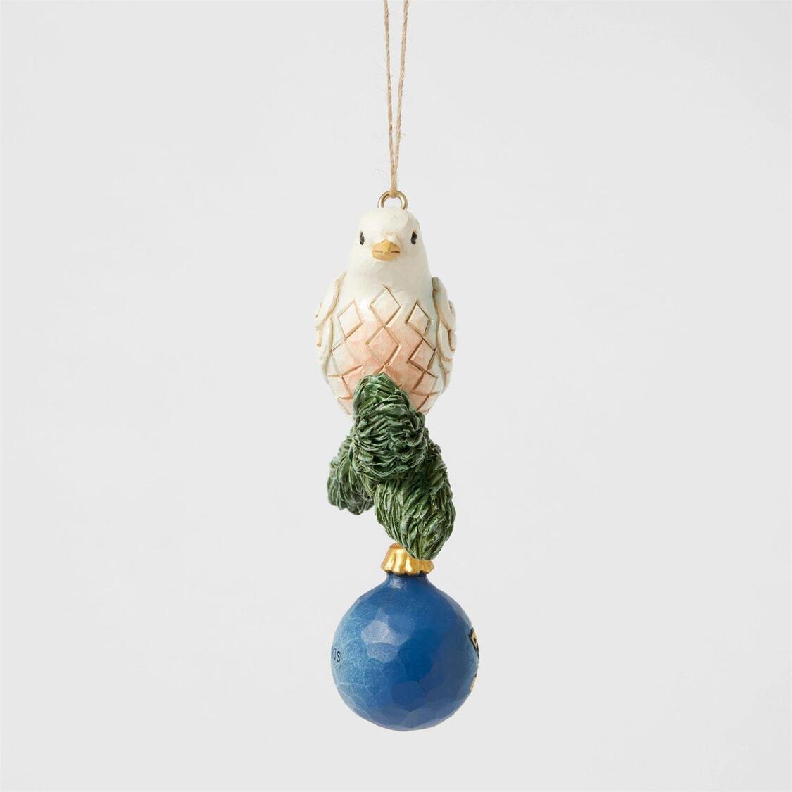 Blue and Gold Dove Ornament / Taube auf Weihnachtskugel - Heartwood Creek by Jim Shore 6017050