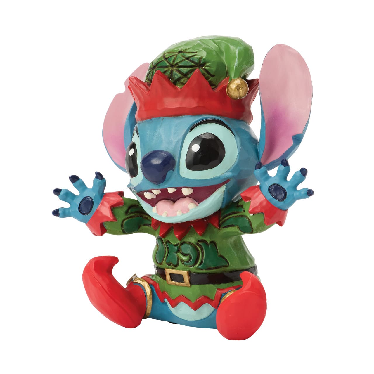 Stitch als Elf Minifigur aus Lilo & Stitch - 6018715 - Jim Shore Disney Traditions Weihnachtsfigur