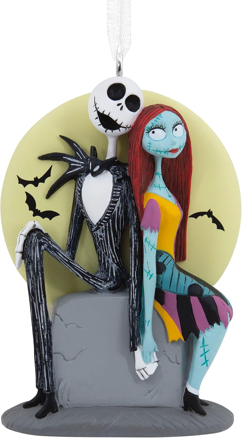 Nightmare Before Christmas Jack & Sally mit Mond – Hallmark Disney Ornament RS140111