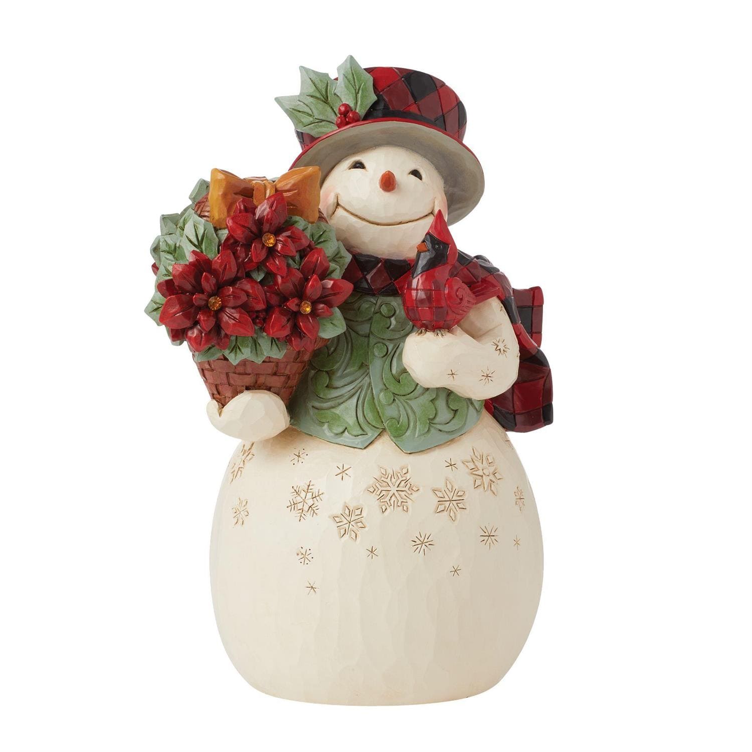 Jim Shore, Heartwood Creek, Jim Shore Santa, 6015442, Holiday Blooms Schneemann, Highland Glen Snowman, Snowman with Poinsettia Basket, Jim Shore Schneemann