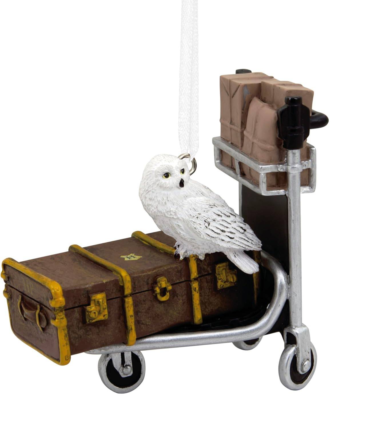 Harry Potter - Gepäckwagen mit Eule Hedwig Hallmark Ornament - Hallmark Weihnachtsanhänger