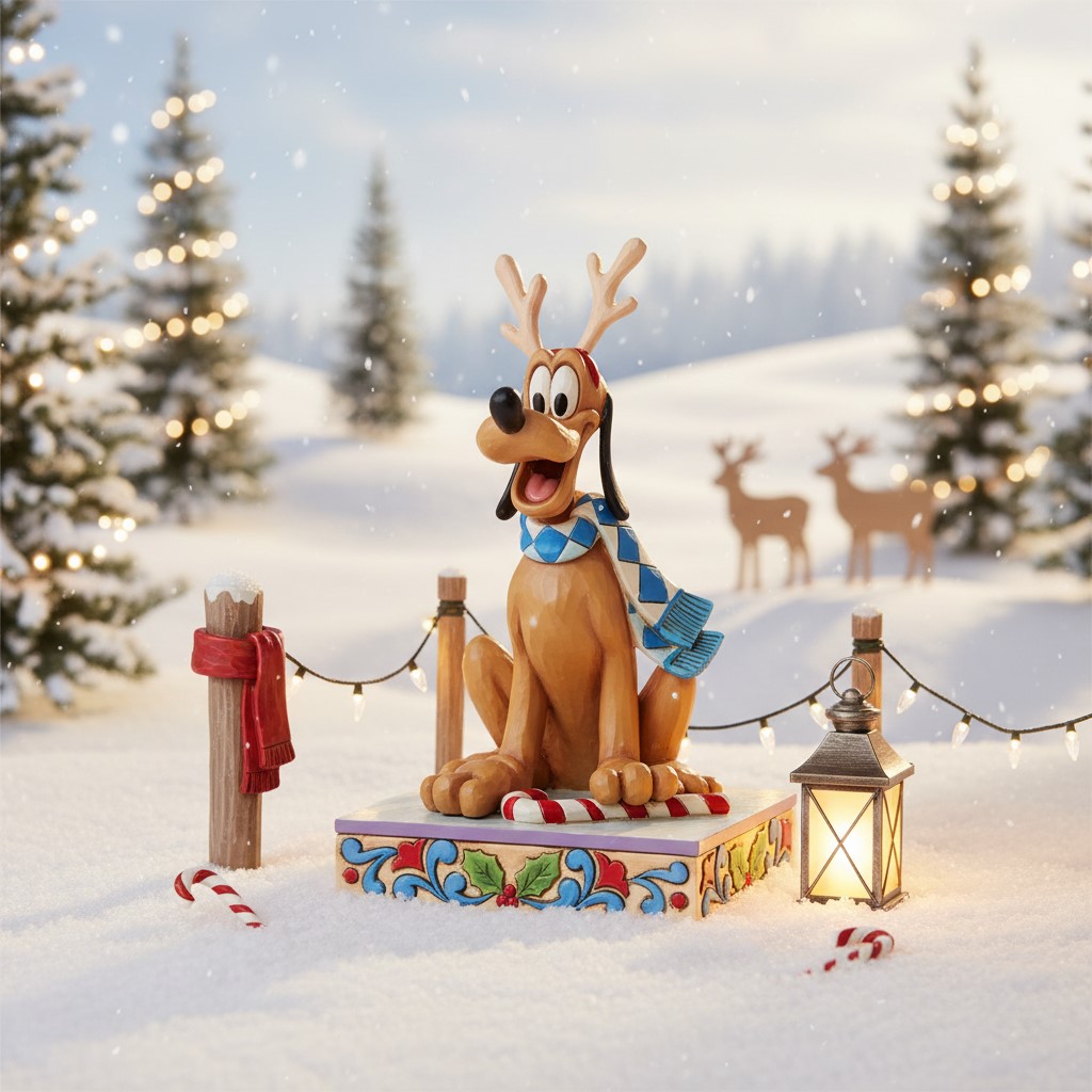Dashing Rein-dog Pluto als Rentier - Disney Traditions Jim Shore 6015012