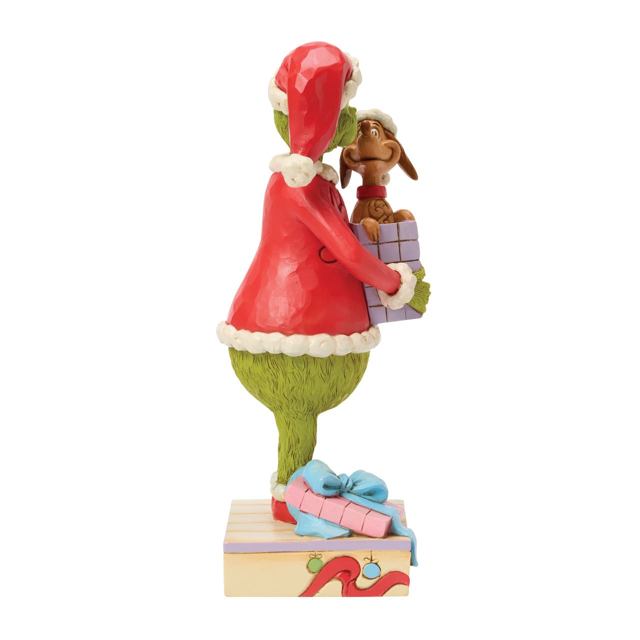 Grinch Holding Gift with Max Popping Out - Max in Geschenkbox - Grinch by Jim Shore 6018957 Grinchfigur