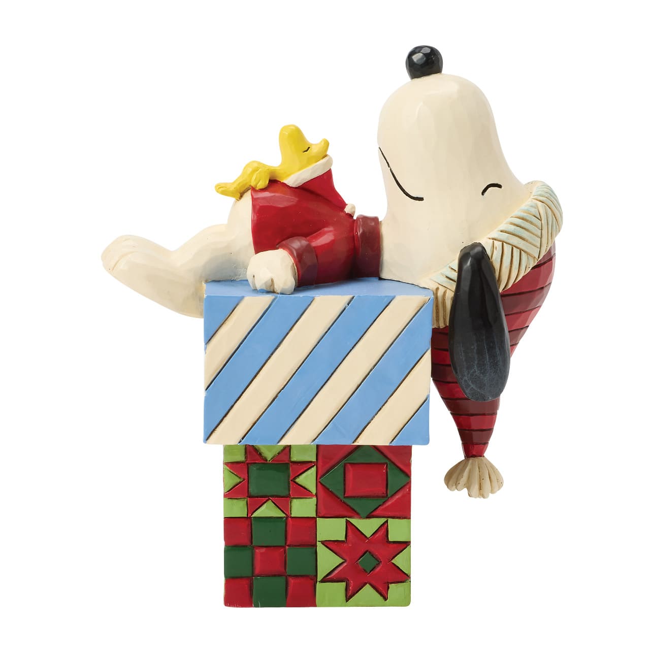 Dreaming of Christmas Snoopy & Woodstock auf Geschenken 6018683 - Jim Shore Peanuts Figur
