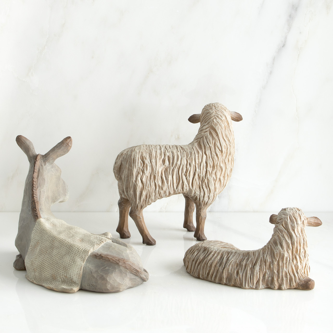 Stalltiere - Gentle Animals of the Stable Krippenfigur - Weihnachtskrippe -  Willow Tree Figur von Susan Lordi 26206
