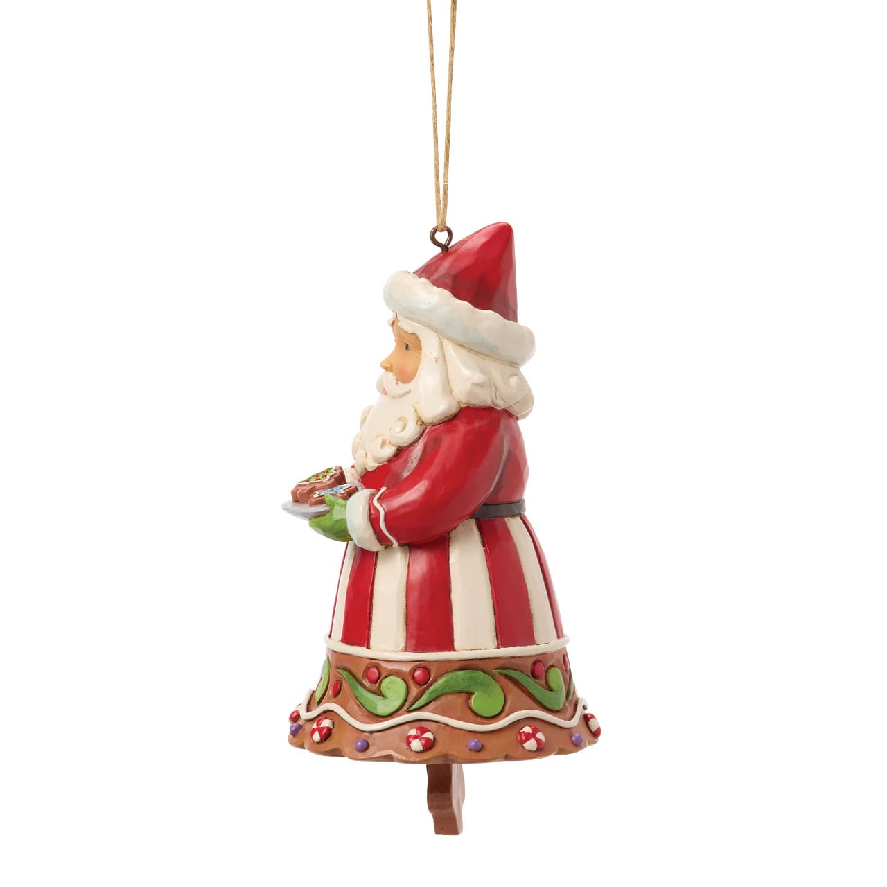 Gingerbread Santa Bell Lebkuchen Weihnachtsmann-Glocke 6018887 - Jim Shore Heartwood Creek Weihnachtsanhänger