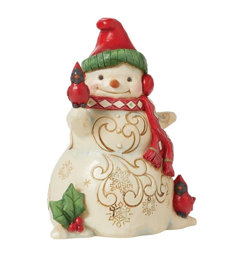 Jim Shore, Heartwood Creek, Jim Shore Santa, 6015456, Hello Friend Snowman, Hallo Freund Schneemann, Schneemann mit Kardinal,  Jim Shore Schneemann