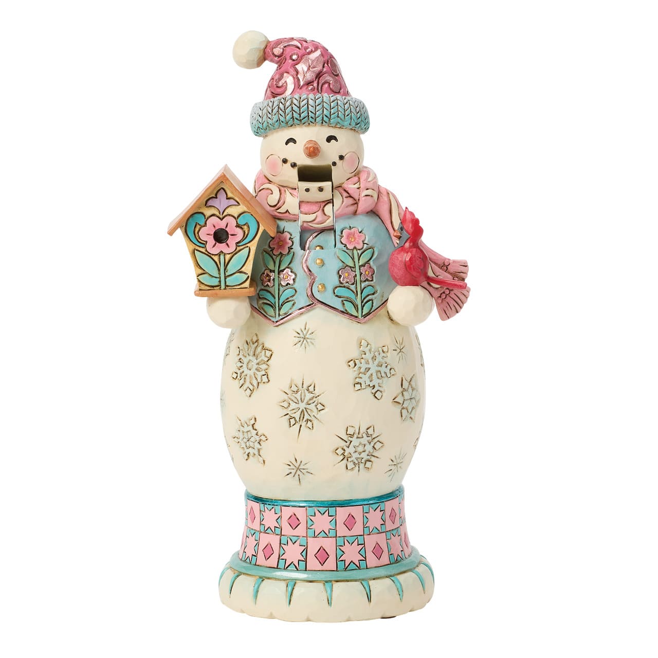 Nussknacker Schneemann rosa-pastell - Cool Friends - 6018907 - Heartwood Creek Jim Shore