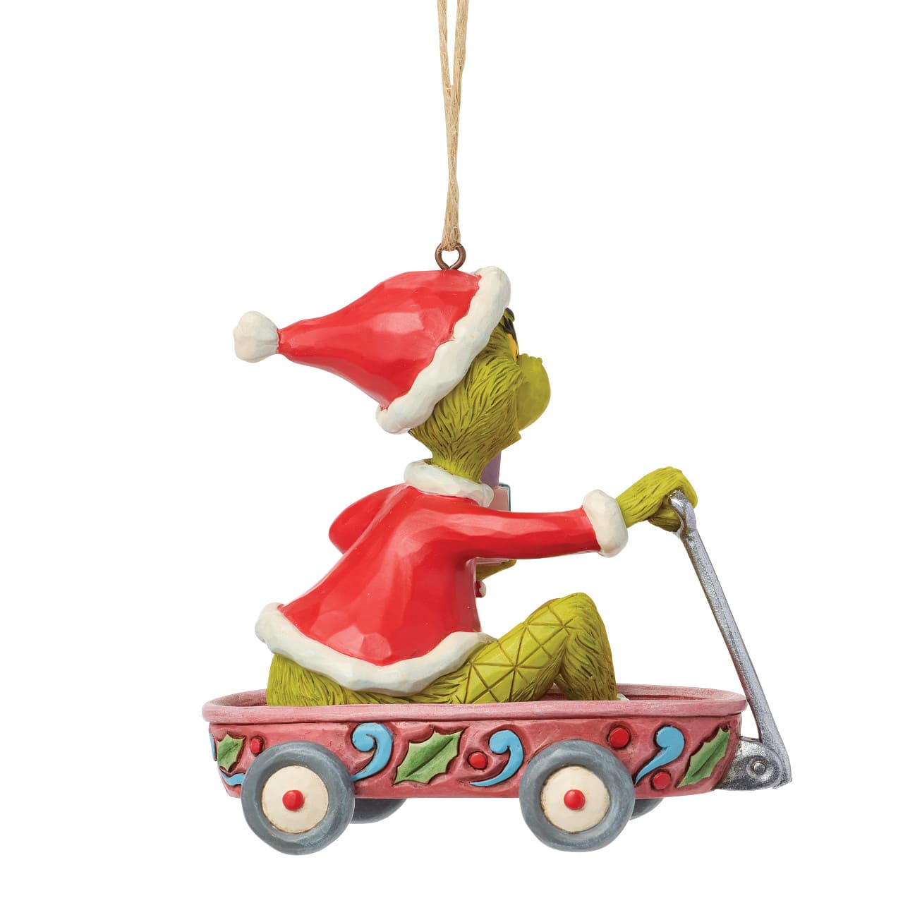 Grinch in Wagon Ornament / Grinch im Wihanchtswagen Anhänger - The Grinch by Jim Shore 6018965 Grinchfigur