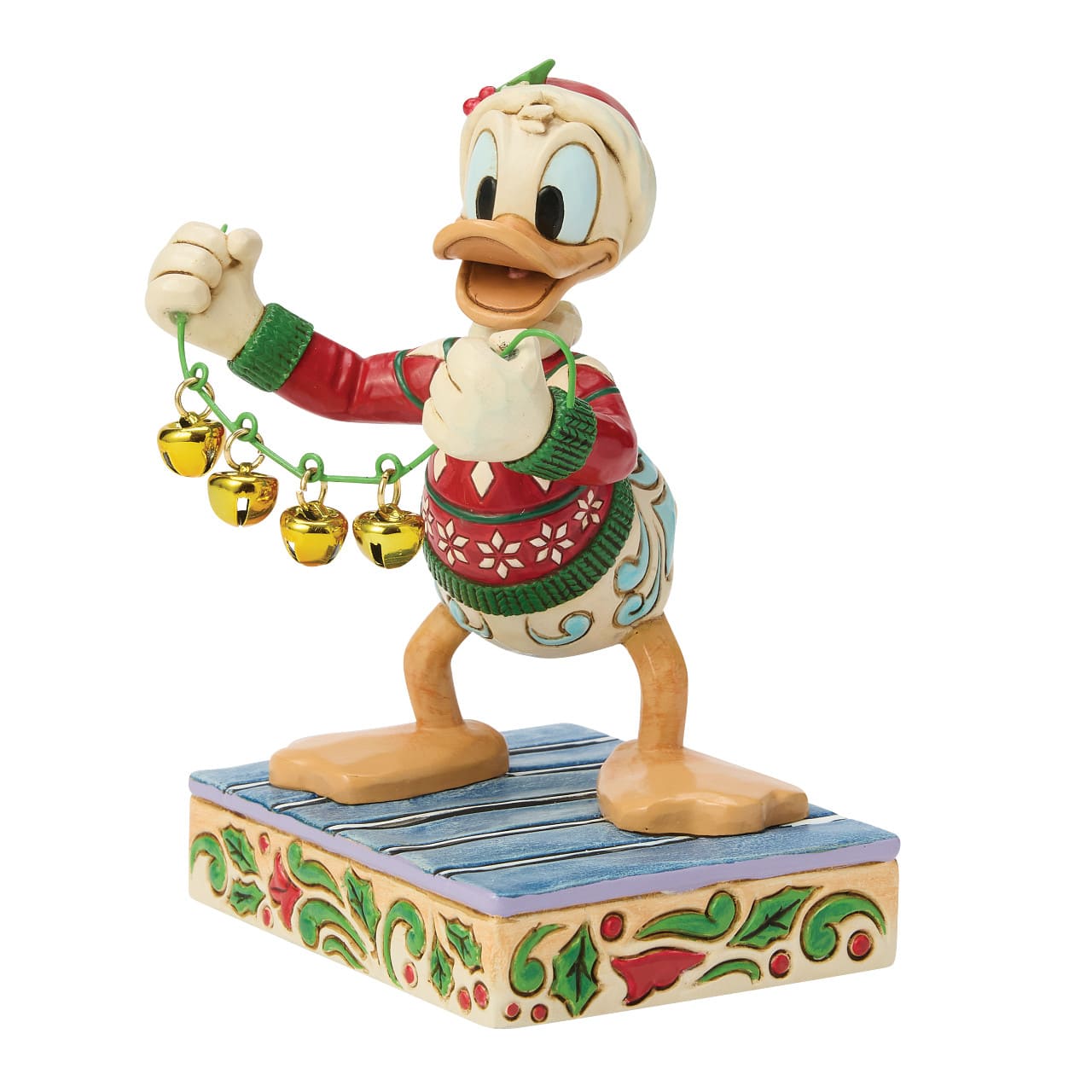 Holiday Jingle Donald Duck mit Glöckchen 6018713 Disney Traditions Jim Shore Disneyfigur