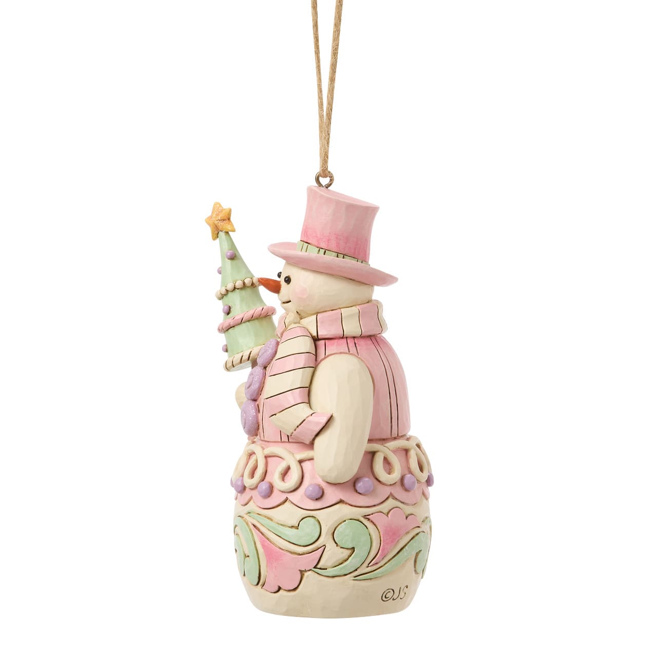 Pastel Winter Wonder's Candy Snowman Ornament / Schneemann - Heartwood Creek by Jim Shore 6018897