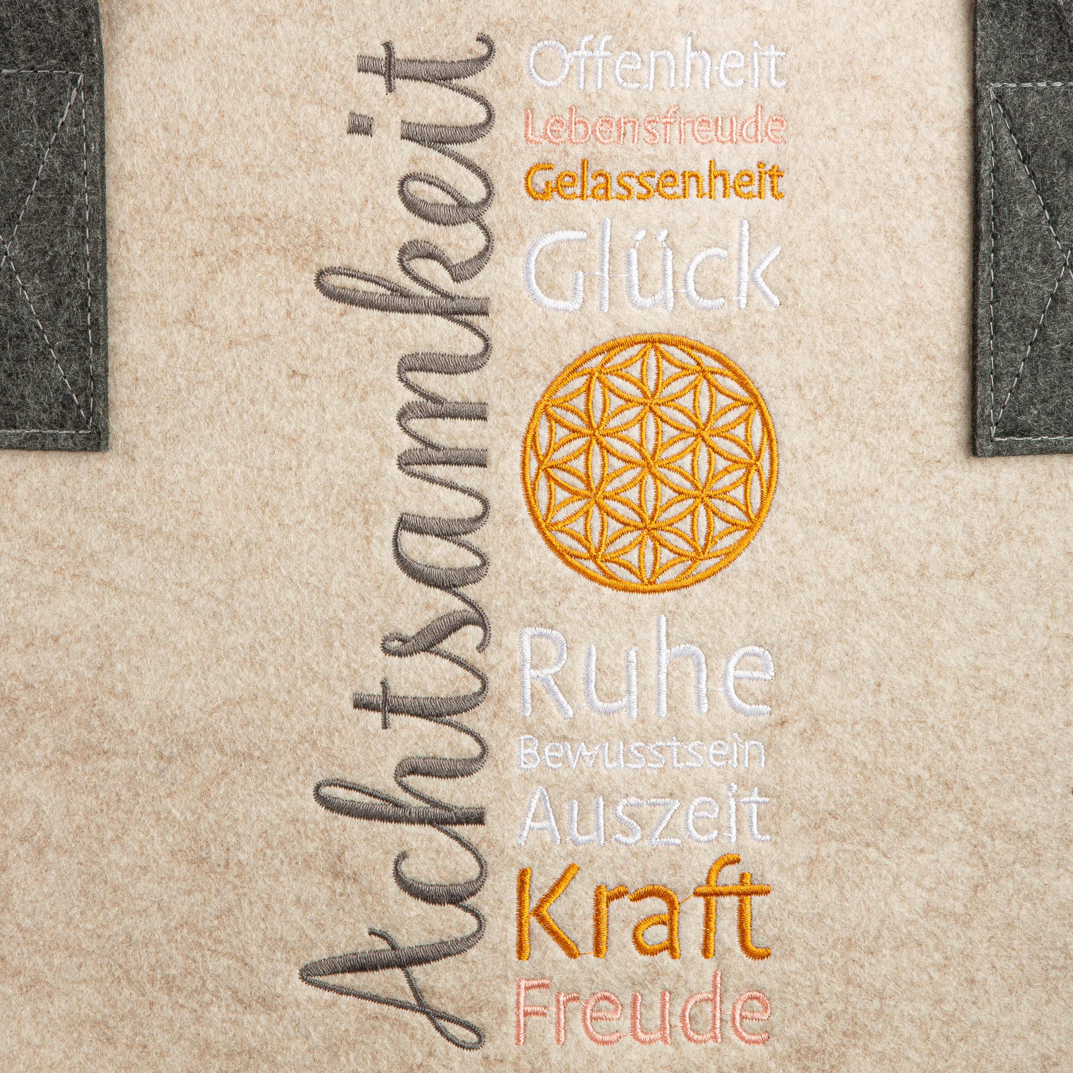 Achtsamkeit Tasche - Gilde Filztasche 60980 Einkaufstasche Strandtasche Shopper Tragetasche