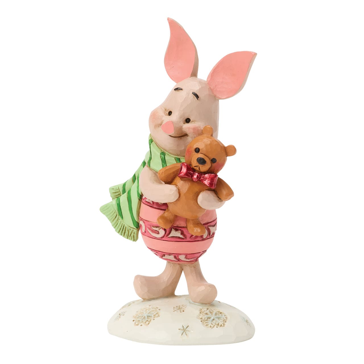 Piglet mit Teddybär - Ferkel Minifigur aus Winnie Puuh - 6018717 - Disney Traditions Jim Shore Disneyfigur