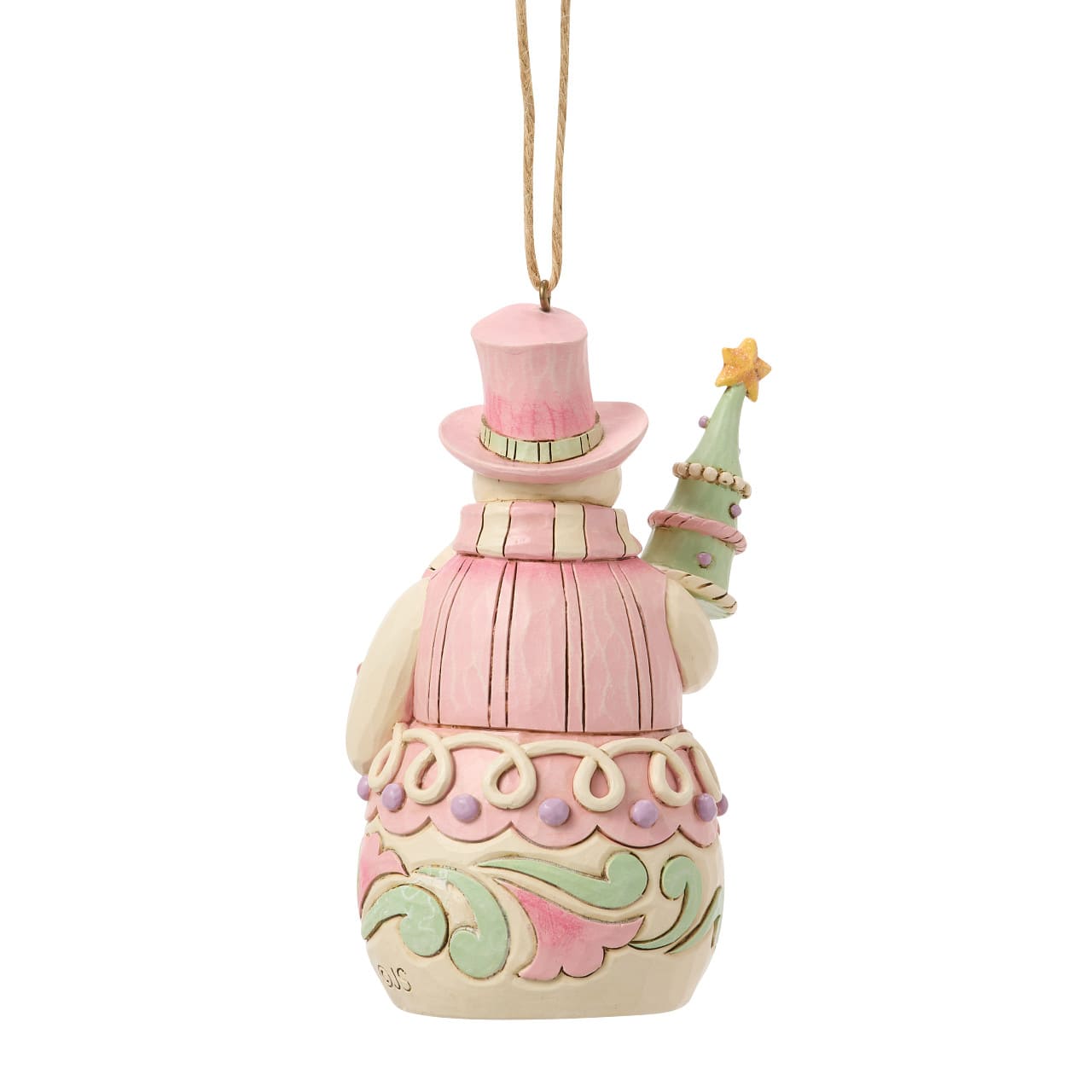 Pastel Winter Wonder's Candy Snowman Ornament / Schneemann - Heartwood Creek by Jim Shore 6018897