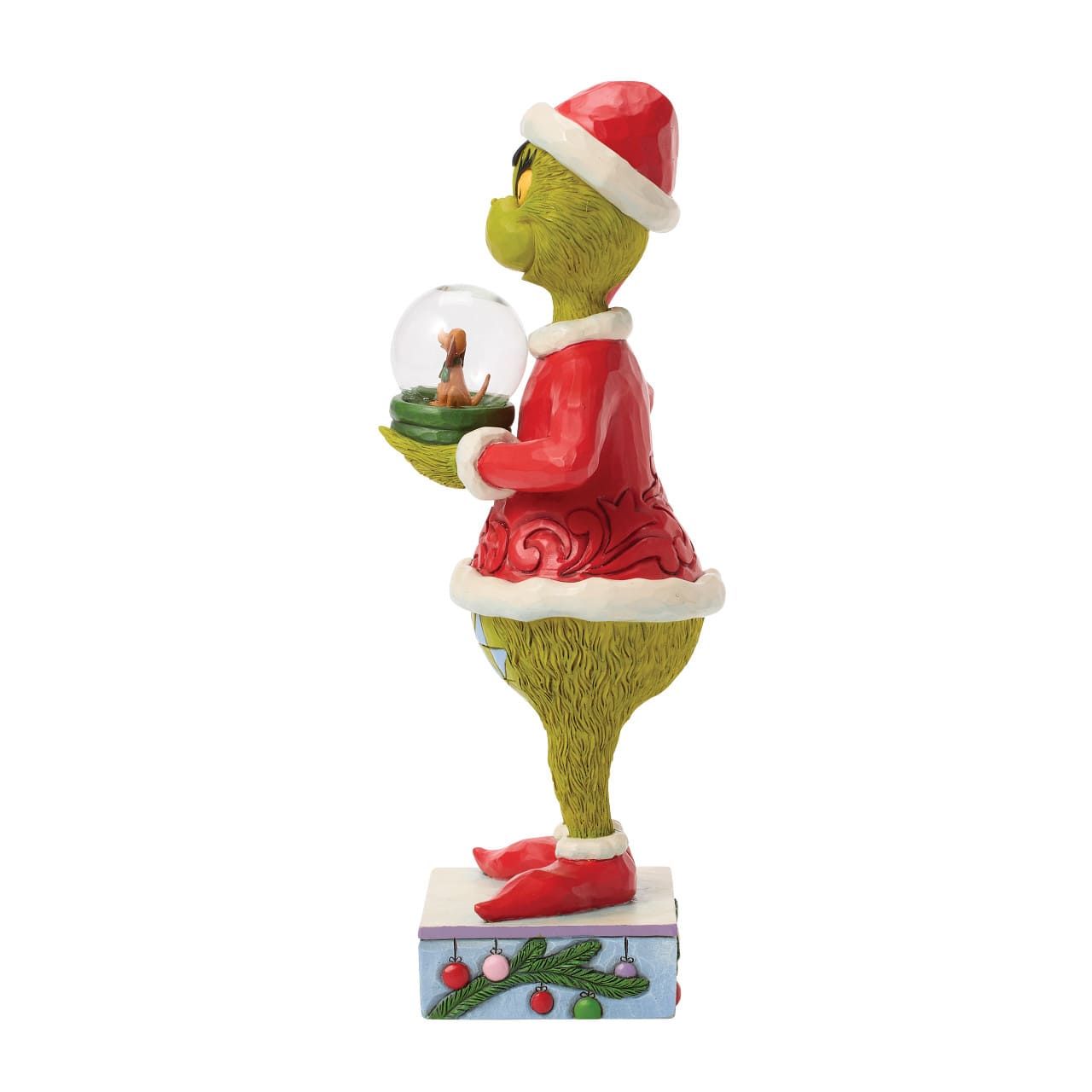 Grinch Holding Dome with Max / Grinch mit Schneekugel - Grinch by Jim Shore 6018958 Grinchfigur
