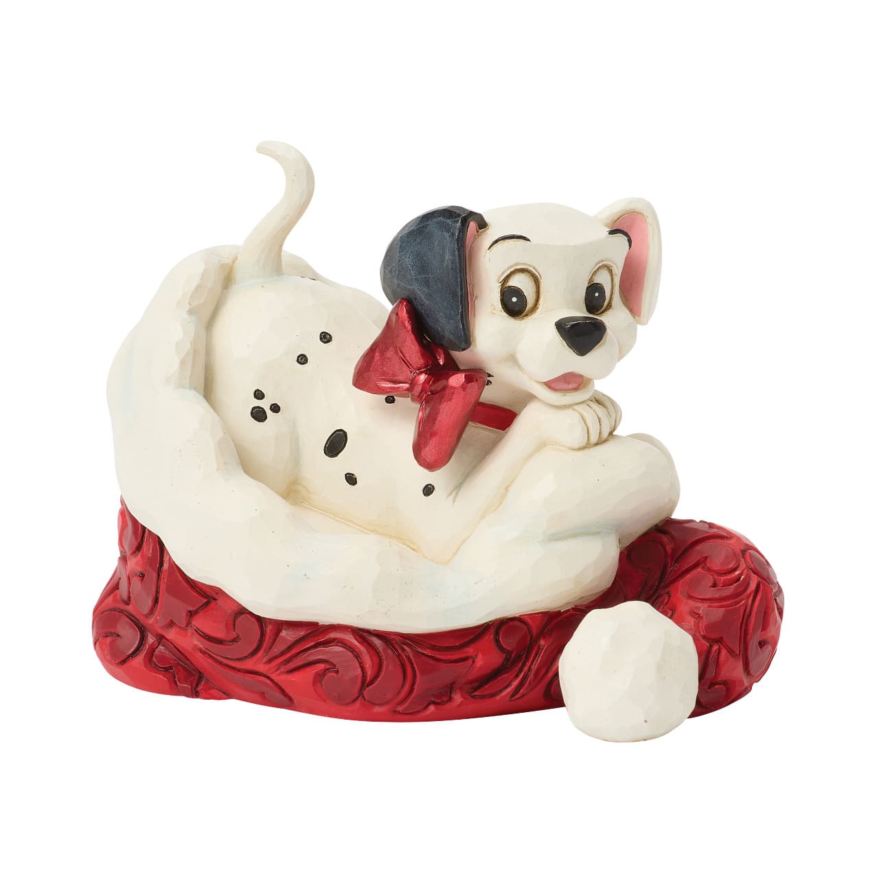 101 Dalmatiner Lucky Santa Hat / Lucky in Weihnachtsmütze 6018719 Disney Traditions Jim Shore Weihnachtsfigur