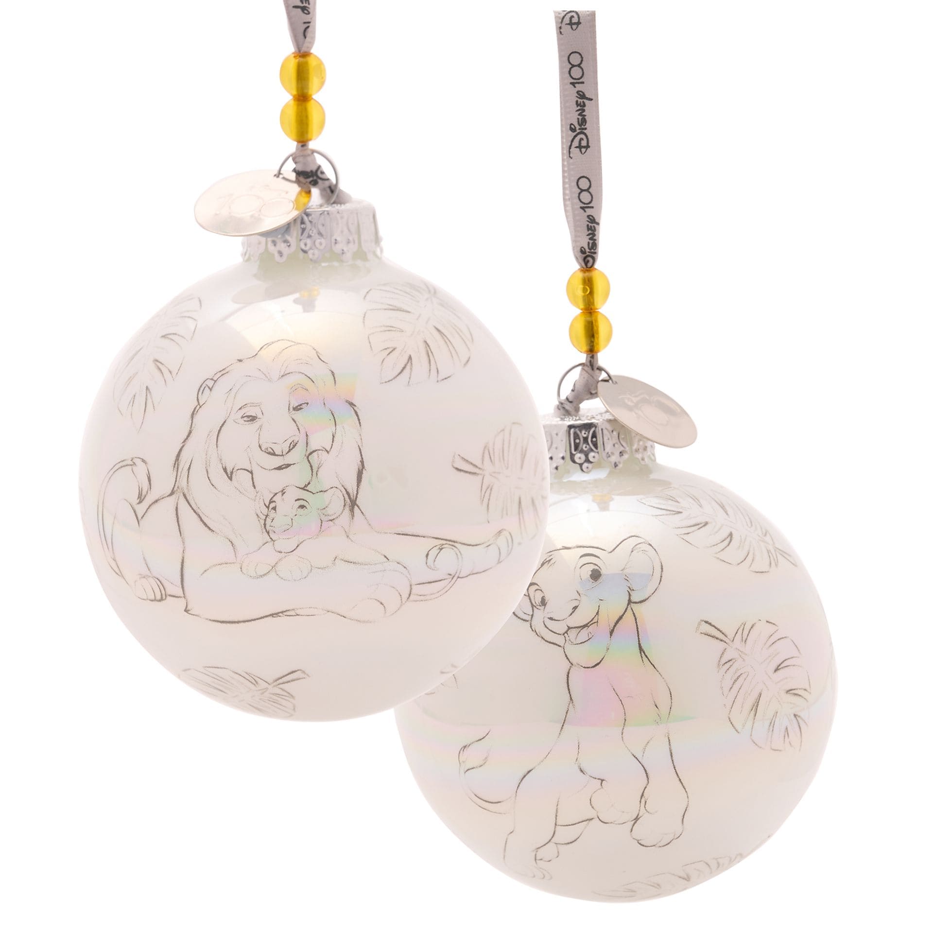 Disney 100 Regenbogenkugeln Classic Weihnachtskugeln - Set mit 4 Stück / Disney by Widdop DI2032