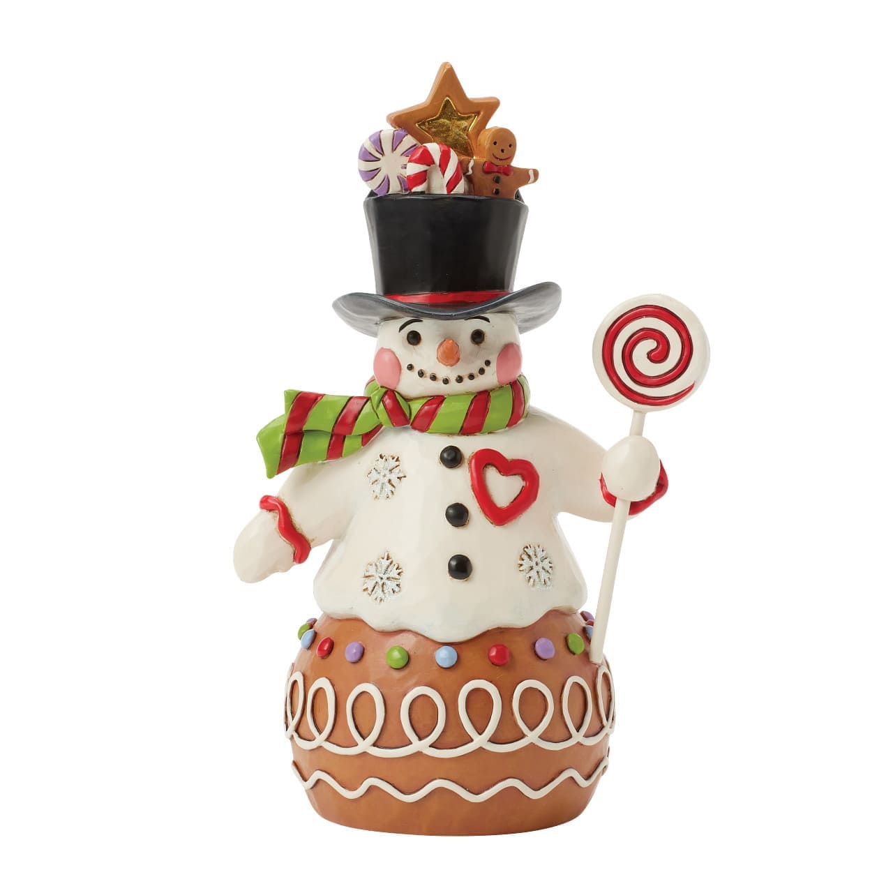 Gingerbread Hugs & Peppermint Kisses Schneemann Snowman - Heartwood Creek by Jim Shore 6017265